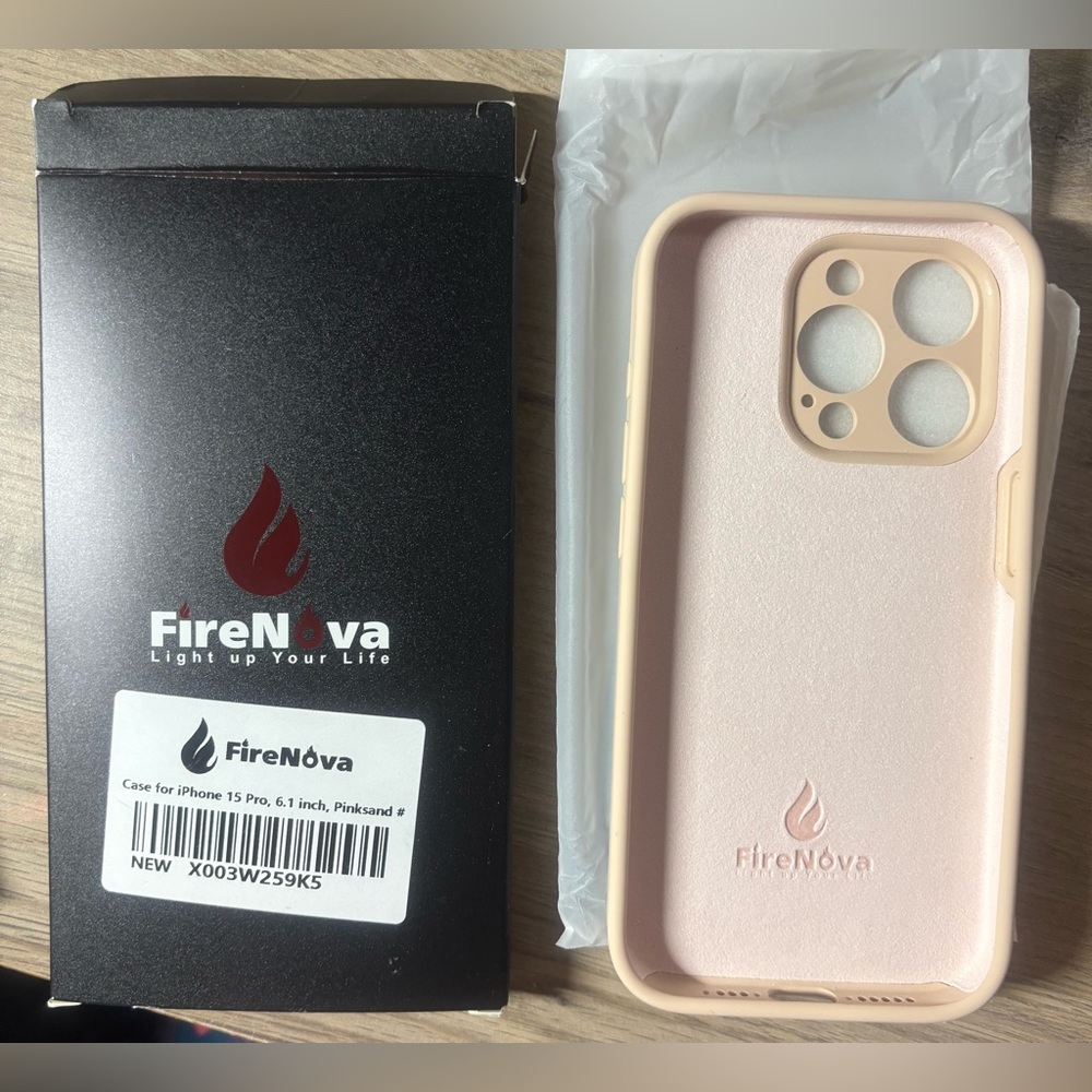 Pink iPhone 15 Pro 6.1” Case Minimalist Design Matte Finish